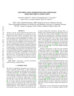 Exploring Meta Information for Audio-based Zero-shot Bird Classification