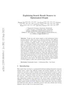 Explaining Search Result Stances to Opinionated People