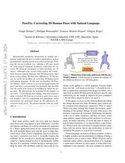 PoseFix: Correcting 3D Human Poses with Natural Language
