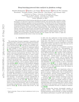 Deep-learning-powered data analysis in plankton ecology