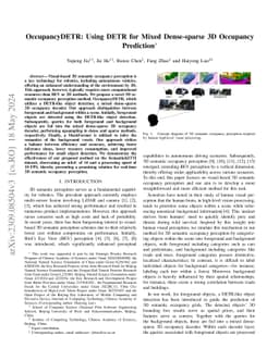 OccupancyDETR: Using DETR for Mixed Dense-sparse 3D Occupancy Prediction