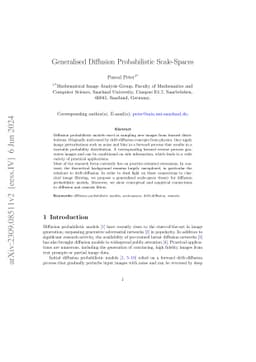 Generalised Diffusion Probabilistic Scale-Spaces