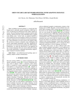 Open-vocabulary Keyword-spotting with Adaptive Instance Normalization