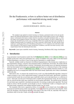 Do the Frankenstein, or how to achieve better out-of-distribution
  performance with manifold mixing model soup