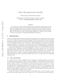 Fairly Allocating Goods in Parallel