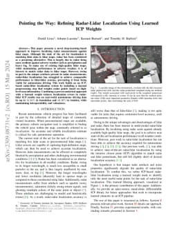 Pointing the Way: Refining Radar-Lidar Localization Using Learned ICP
  Weights