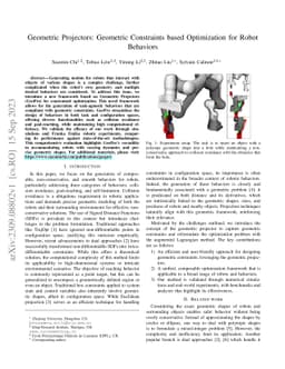 Geometric Projectors: Geometric Constraints based Optimization for Robot
  Behaviors