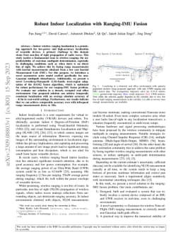Robust Indoor Localization with Ranging-IMU Fusion