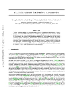 Bias and Fairness in Chatbots: An Overview