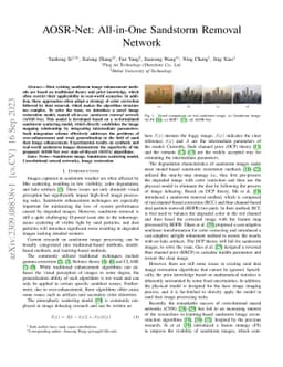 AOSR-Net: All-in-One Sandstorm Removal Network
