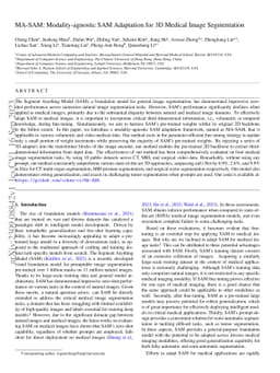 MA-SAM: Modality-agnostic SAM Adaptation for 3D Medical Image
  Segmentation