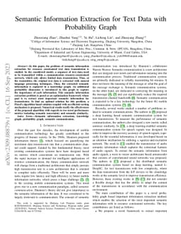 Semantic Information Extraction for Text Data with Probability Graph