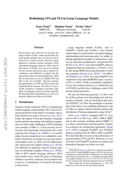 Rethinking STS and NLI in Large Language Models