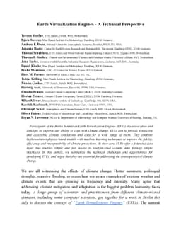 Earth Virtualization Engines -- A Technical Perspective