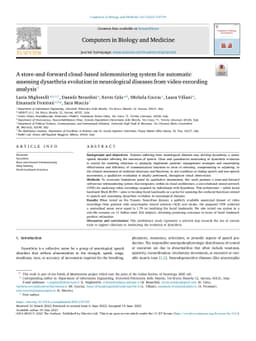 A store-and-forward cloud-based telemonitoring system for automatic
  assessing dysarthria evolution in neurological diseases from video-recording
  analysis