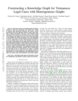 Constructing a Knowledge Graph for Vietnamese Legal Cases with
  Heterogeneous Graphs