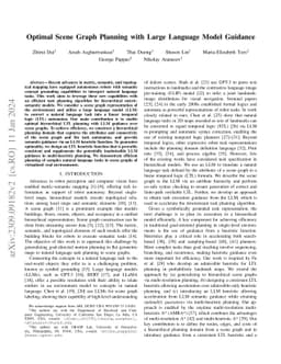Optimal Scene Graph Planning with Large Language Model Guidance