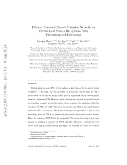 Efficient Pyramid Channel Attention Network for Pathological Myopia
  Recognition