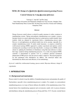MFRL-BI: Design of a Model-free Reinforcement Learning Process Control
  Scheme by Using Bayesian Inference