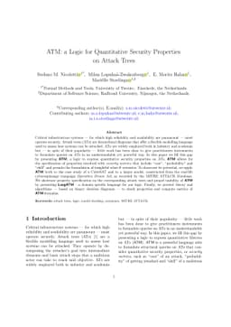 ATM: a Logic for Quantitative Security Properties on Attack Trees