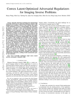 Convex Latent-Optimized Adversarial Regularizers for Imaging Inverse
  Problems