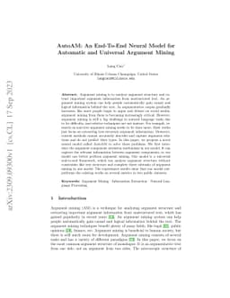 AutoAM: An End-To-End Neural Model for Automatic and Universal Argument
  Mining