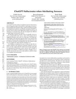 ChatGPT Hallucinates when Attributing Answers