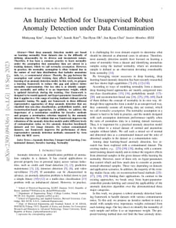 An Iterative Method for Unsupervised Robust Anomaly Detection Under Data
  Contamination
