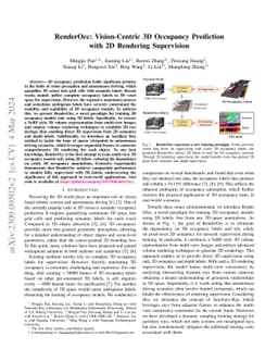 RenderOcc: Vision-Centric 3D Occupancy Prediction with 2D Rendering
  Supervision
