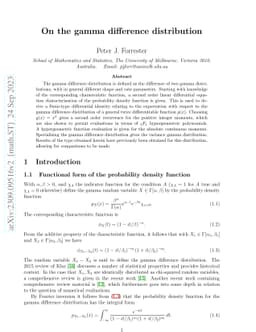 On the gamma difference distribution