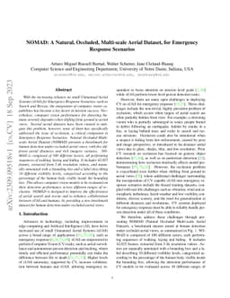 NOMAD: A Natural, Occluded, Multi-scale Aerial Dataset, for Emergency
  Response Scenarios
