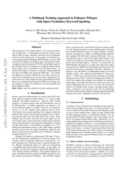 A Multitask Training Approach to Enhance Whisper with Contextual Biasing
  and Open-Vocabulary Keyword Spotting