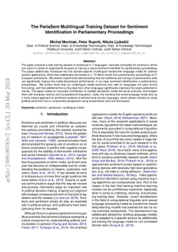 The ParlaSent Multilingual Training Dataset for Sentiment Identification
  in Parliamentary Proceedings