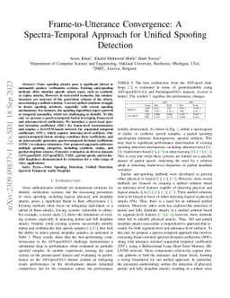 Frame-to-Utterance Convergence: A Spectra-Temporal Approach for Unified
  Spoofing Detection
