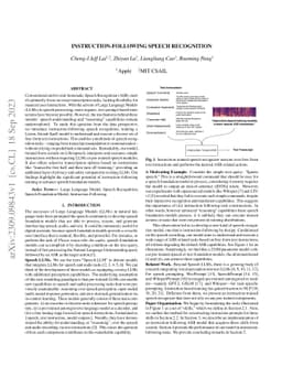 Instruction-Following Speech Recognition
