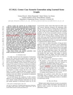 CC-SGG: Corner Case Scenario Generation using Learned Scene Graphs