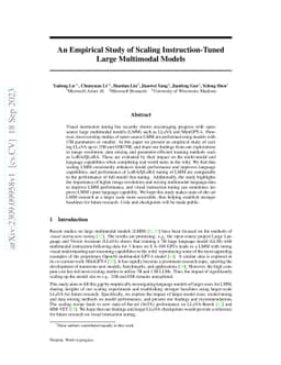 An Empirical Study of Scaling Instruct-Tuned Large Multimodal Models