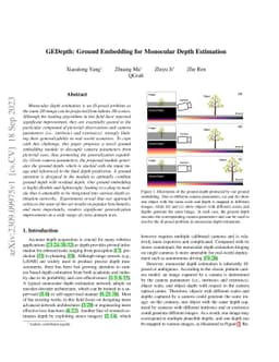 GEDepth: Ground Embedding for Monocular Depth Estimation