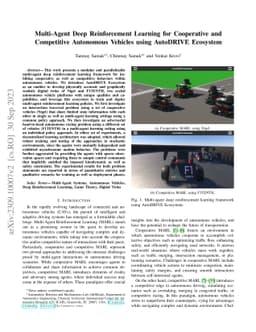 Multi-Agent Deep Reinforcement Learning for Cooperative and Competitive
  Autonomous Vehicles using AutoDRIVE Ecosystem