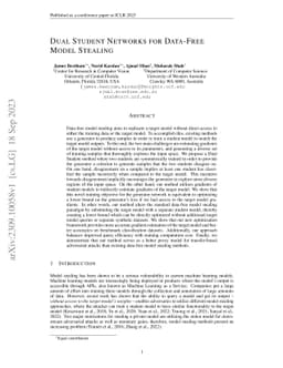 Dual Student Networks for Data-Free Model Stealing