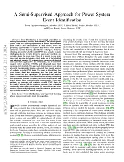 A Semi-Supervised Approach for Power System Event Identification