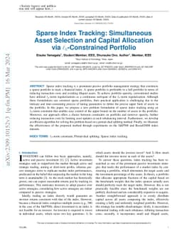 Sparse Index Tracking: Simultaneous Asset Selection and Capital
  Allocation via $\ell_0$-Constrained Portfolio