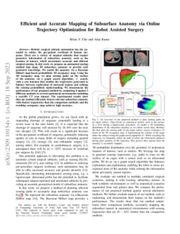 Efficient and Accurate Mapping of Subsurface Anatomy via Online
  Trajectory Optimization for Robot Assisted Surgery