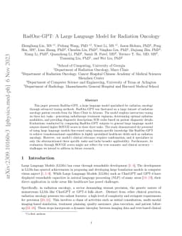 RadOnc-GPT: A Large Language Model for Radiation Oncology