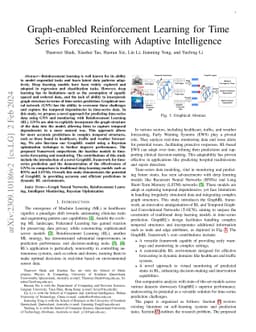 Graph-enabled Reinforcement Learning for Time Series Forecasting with
  Adaptive Intelligence