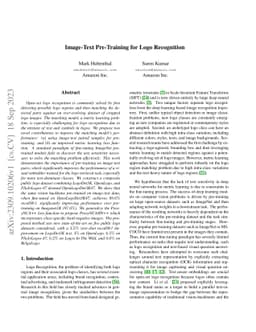 Image-Text Pre-Training for Logo Recognition