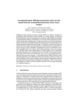Learning Dynamic MRI Reconstruction with Convolutional Network Assisted
  Reconstruction Swin Transformer