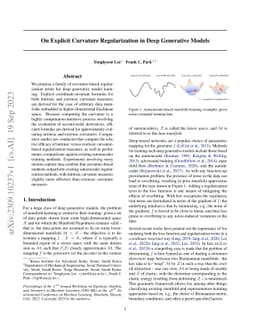 On Explicit Curvature Regularization in Deep Generative Models