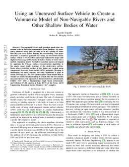 Using an Uncrewed Surface Vehicle to Create a Volumetric Model of
  Non-Navigable Rivers and Other Shallow Bodies of Water