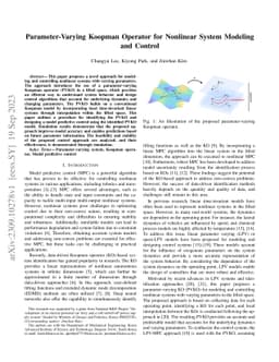 Parameter-Varying Koopman Operator for Nonlinear System Modeling and
  Control